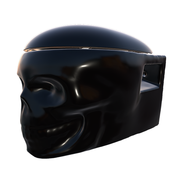 3D Skullpot Model Black