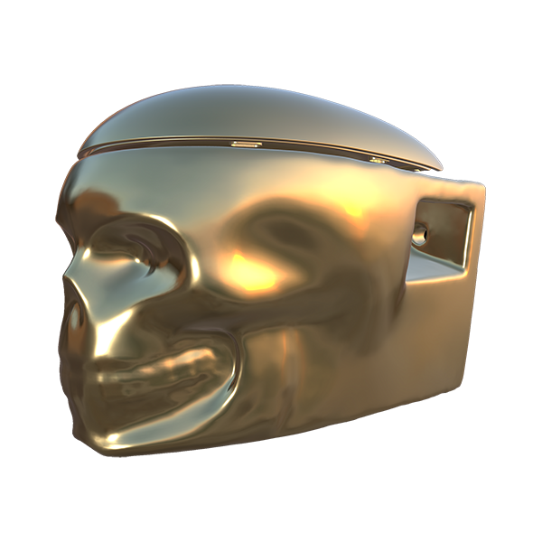 3D Skullpot Model Gold