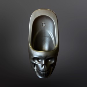 Skullpot Urinal Black Matt (small)